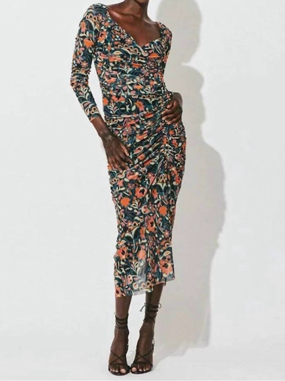 CLEOBELLA macey mesh midi dress in tallulah
